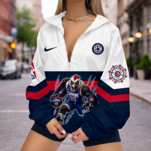 Limited Edition – Customized NBA Los Angeles Clippers V-Neck Zipper Sweatshirt Jacket