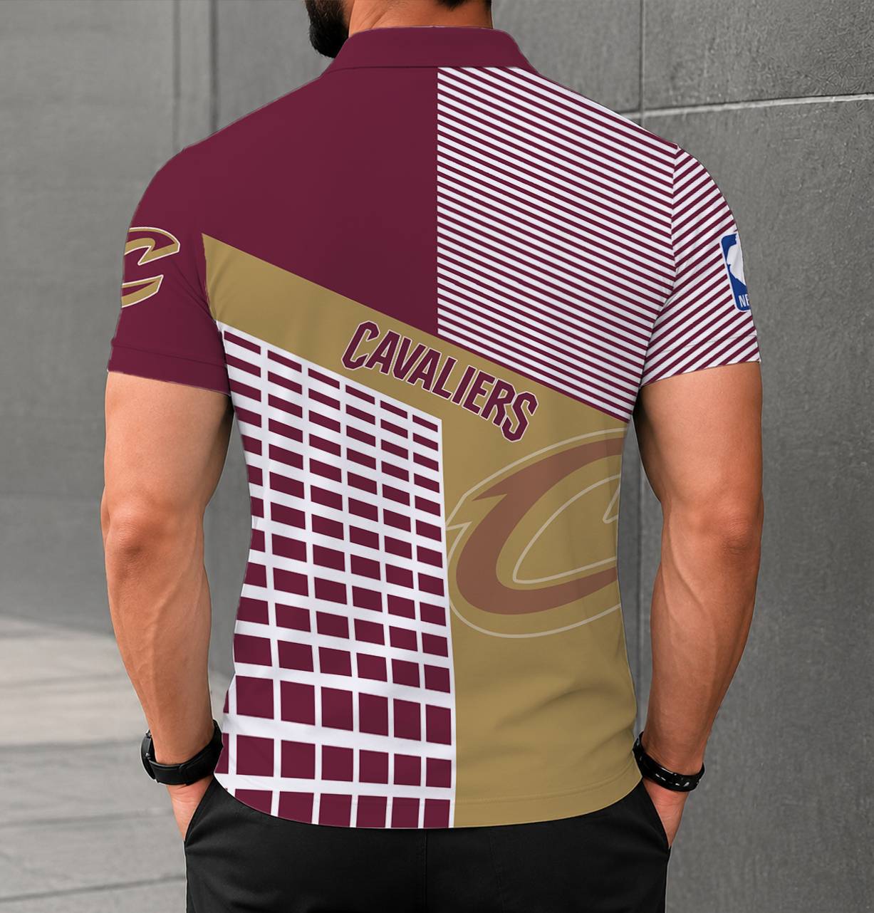 Limited Edition – Customized NBA Cleveland Cavaliers Polo Shirt - Image 2