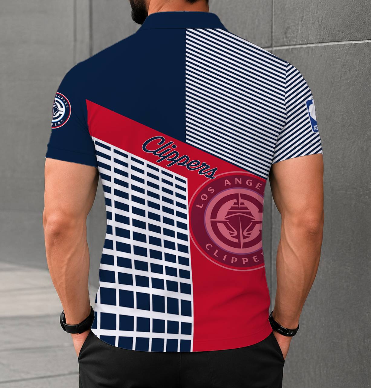 Limited Edition – Customized NBA Los Angeles Clippers Polo Shirt - Image 2