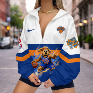 Limited Edition – Customized NBA New York Knicks V-Neck Zipper Sweatshirt Jacket
