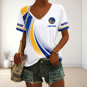 Limited Edition – Customized NBA Golden State Warriors V-Neck Female Shirt