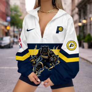 Limited Edition – Customized NBA Indiana Pacers V-Neck Zipper Sweatshirt Jacket