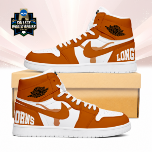 Limited Edition – Customized NCAA Texas Longhorns Air Jordan 1 Sneakers