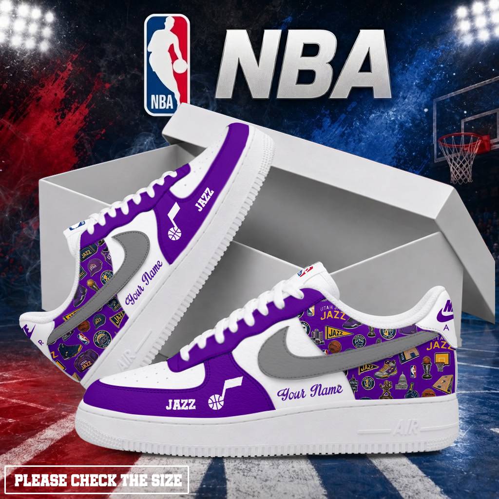 Limited Edition – Customized NBA Utah Jazz Air Force 1 Shoes
