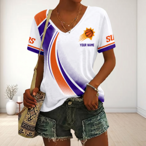Limited Edition – Customized NBA Phoenix Suns V-Neck Female Shirt