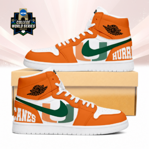Limited Edition – Customized NCAA Miamiami Hurricanes Air Jordan 1 Sneakers