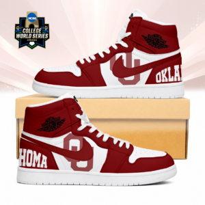 Limited Edition – Customized NCAA Oklahoma Sooners Air Jordan 1 Sneakers