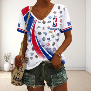 Limited Edition – Customized NBA All Teams V-Neck Female Shirt