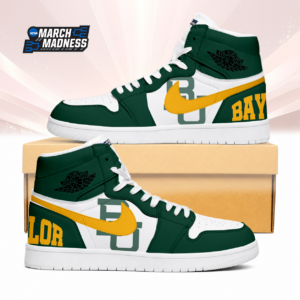 Limited Edition – Customized NCAA Baylor Bears Air Jordan 1 Sneakers