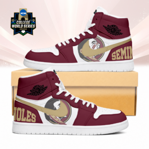 Limited Edition – Customized NCAA Florida State Seminoles Air Jordan 1 Sneakers