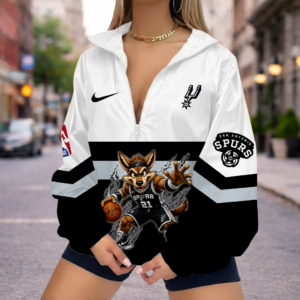 Limited Edition – Customized NBA San Antonio Spurs V-Neck Zipper Sweatshirt Jacket