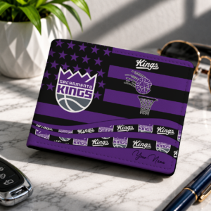 Limited Edition – Customized NBA Sacramento Kings Leather Wallet