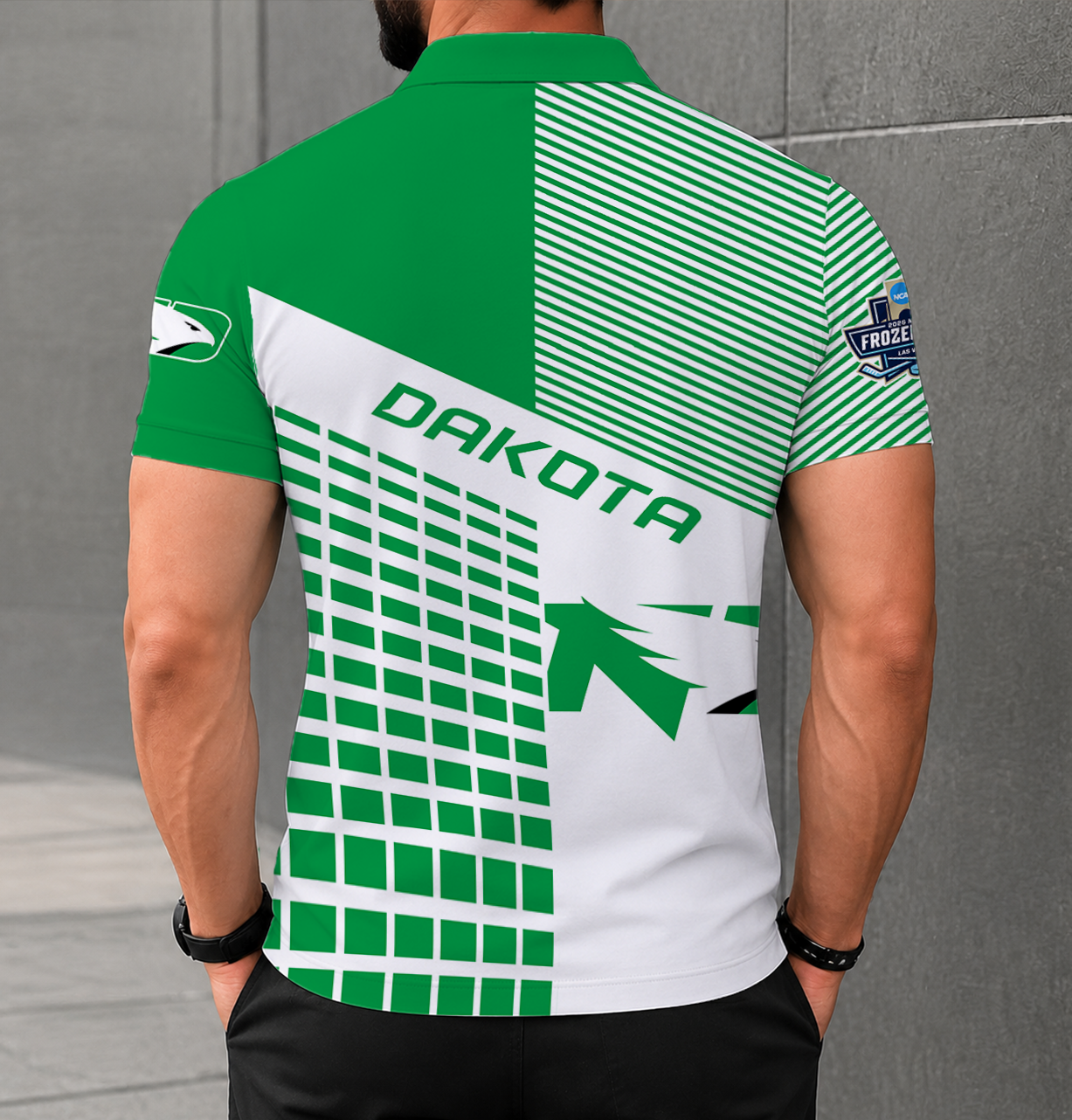 Limited Edition – Customized NCAA North Dakota Fighting Hawks Polo Shirt - Image 2