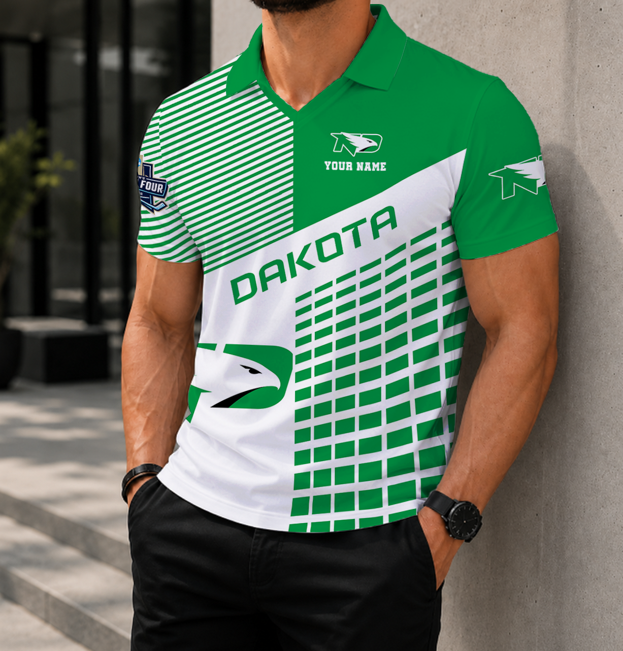 Limited Edition – Customized NCAA North Dakota Fighting Hawks Polo Shirt
