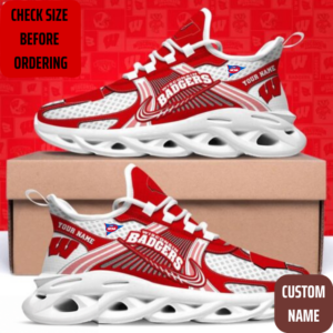 Limited Edition – Customized NCAA Wisconsin Badgers Max Soul Sneakers