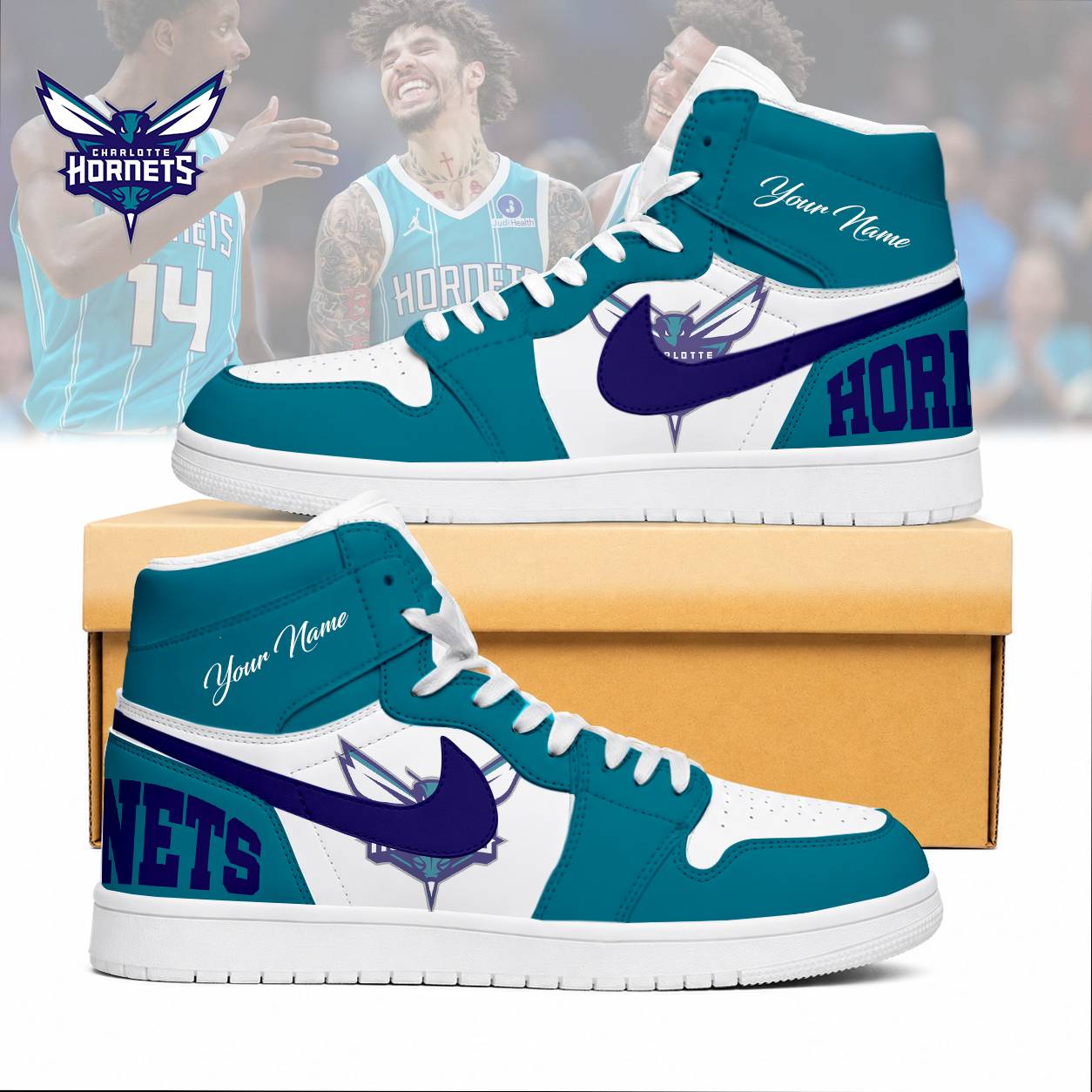 Limited Edition – Customized NBA Charlotte Hornets Air Jordan 1 Sneakers