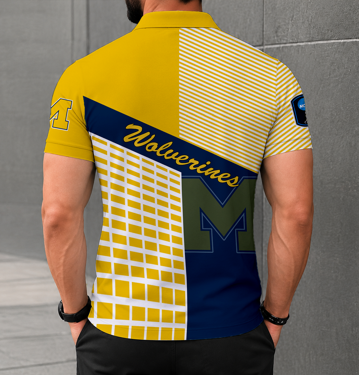 Limited Edition – Customized NCAA Michigan Wolverines Polo Shirt - Image 2