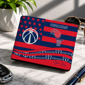 Limited Edition – Customized NBA Washington Wizards Leather Wallet