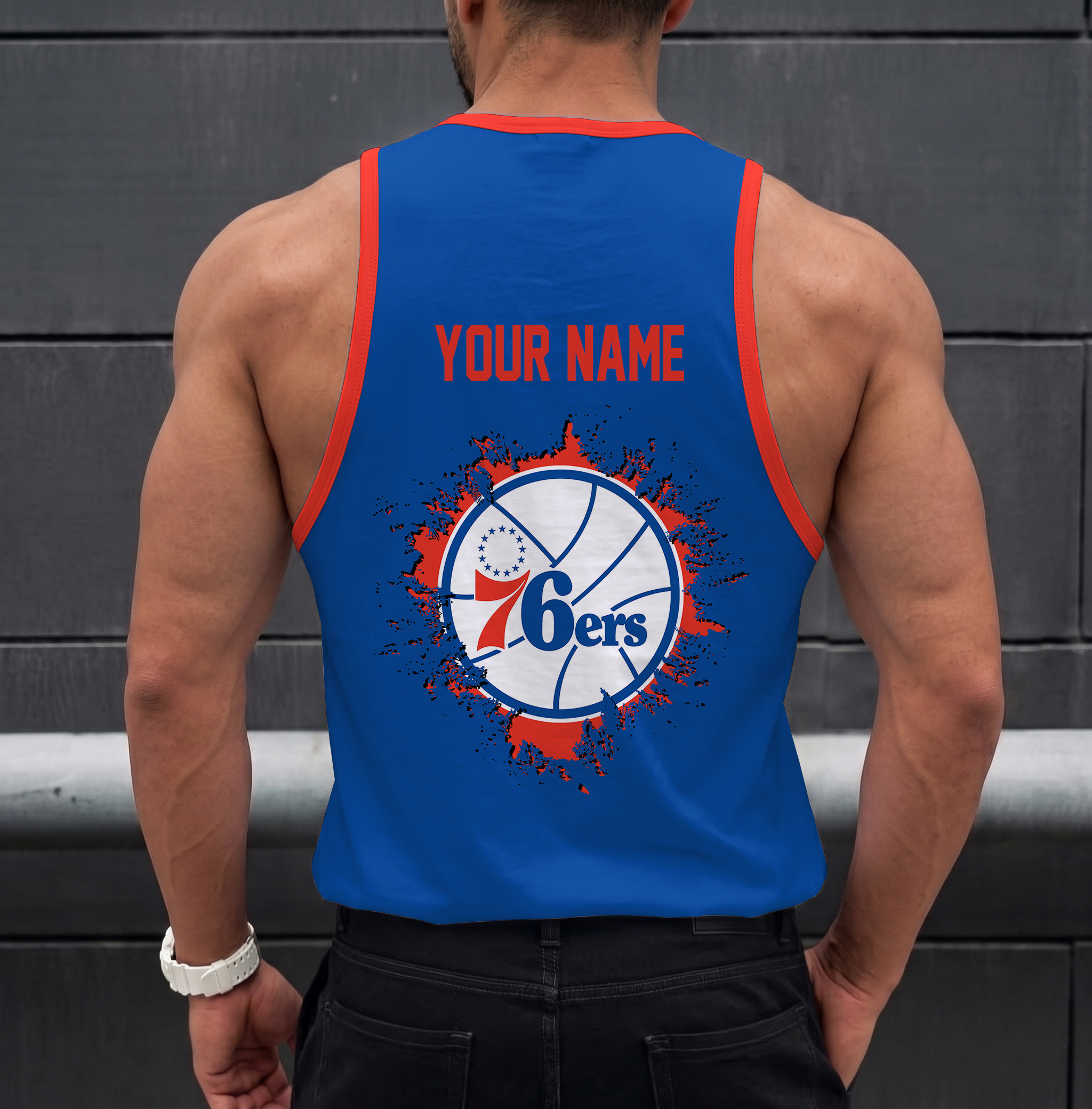 Limited Edition – Customized NBA Philadelphia 76Ers Unisex Tank Top - Image 2