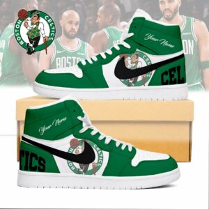 Limited Edition – Customized NBA Boston Celtics Air Jordan 1 Sneakers