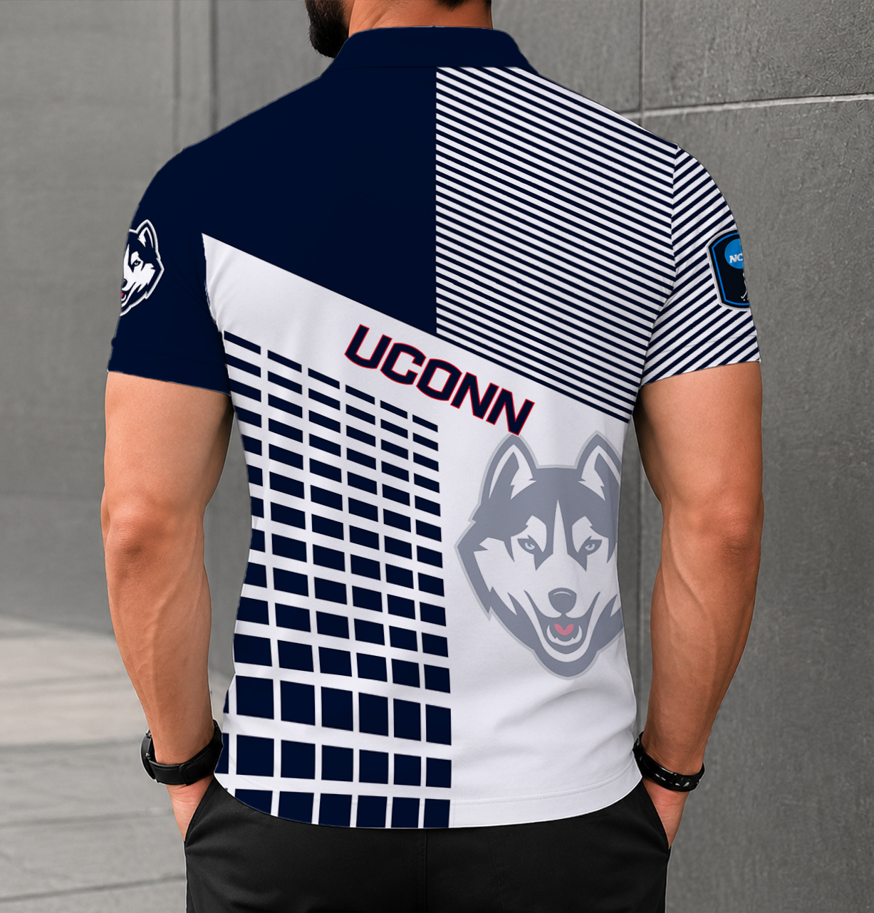 Limited Edition – Customized NCAA Uconn Huskies Polo Shirt - Image 2
