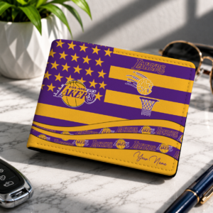 Limited Edition – Customized NBA Los Angeles Lakers Leather Wallet