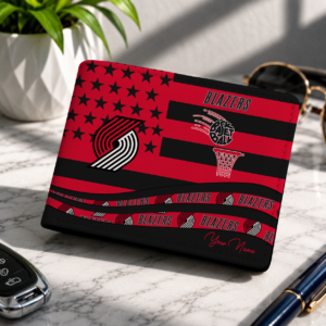 Limited Edition – Customized NBA Portland Trail Blazers Leather Wallet