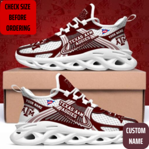 Limited Edition – Customized NCAA Texas A&M Aggies Max Soul Sneakers