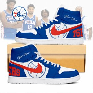 Limited Edition – Customized NBA Philadelphia 76Ers Air Jordan 1 Sneakers