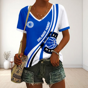 Limited Edition – Customized NBA Orlando Magic V-Neck Female Shirt