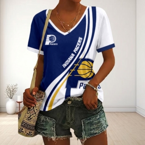 Limited Edition – Customized NBA Indiana Pacers V-Neck Female Shirt