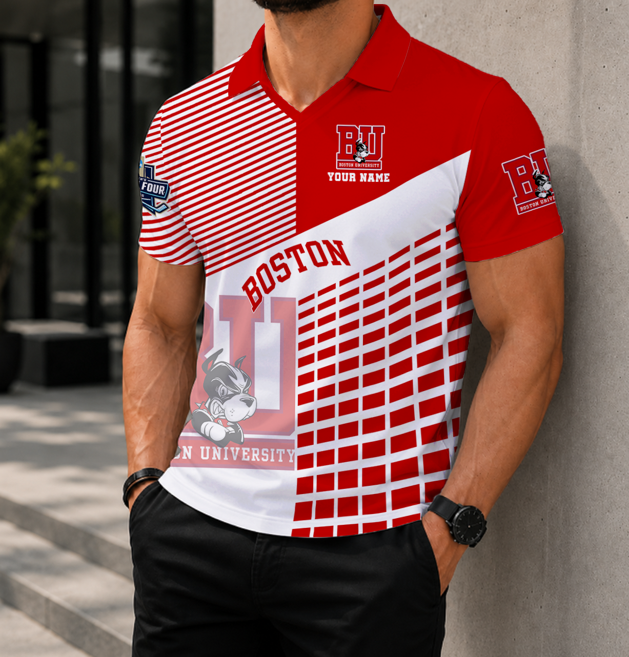 Limited Edition – Customized NCAA Boston University Terriers Polo Shirt