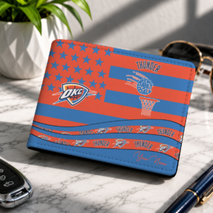 Limited Edition – Customized NBA Oklahoma City Thunder Leather Wallet