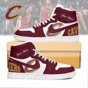 Limited Edition – Customized NBA Cleveland Cavaliers Air Jordan 1 Sneakers