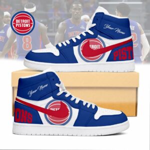 Limited Edition – Customized NBA Detroit Pistons Air Jordan 1 Sneakers