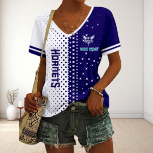 Limited Edition – Customized NBA Charlotte Hornets V-Neck Female Shirt