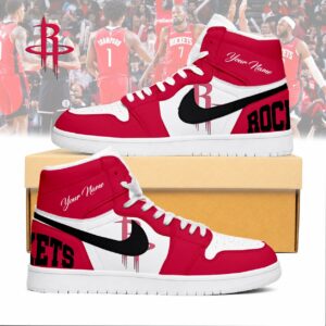 Limited Edition – Customized NBA Houston Rockets Air Jordan 1 Sneakers