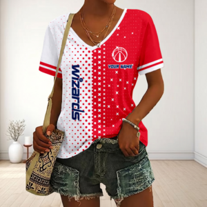 Limited Edition – Customized NBA Washington Wizards V-Neck Female Shirt