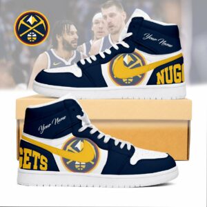 Limited Edition – Customized NBA Denver Nuggets Air Jordan 1 Sneakers