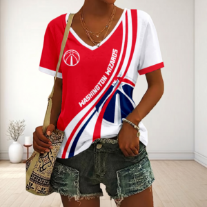 Limited Edition – Customized NBA Washington Wizards V-Neck Female Shirt