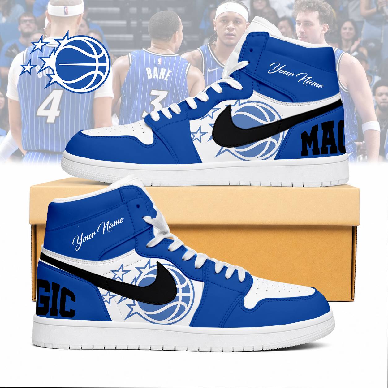Limited Edition – Customized NBA Orlando Magic Air Jordan 1 Sneakers