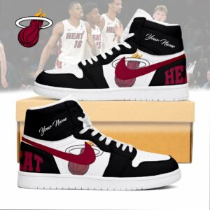 Limited Edition – Customized NBA MiaMiami Heat Air Jordan 1 Sneakers