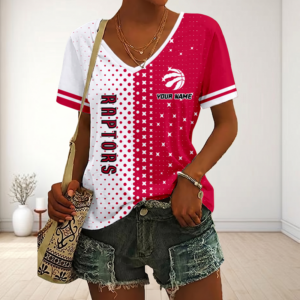 Limited Edition – Customized NBA Toronto Raptors V-Neck Female Shirt