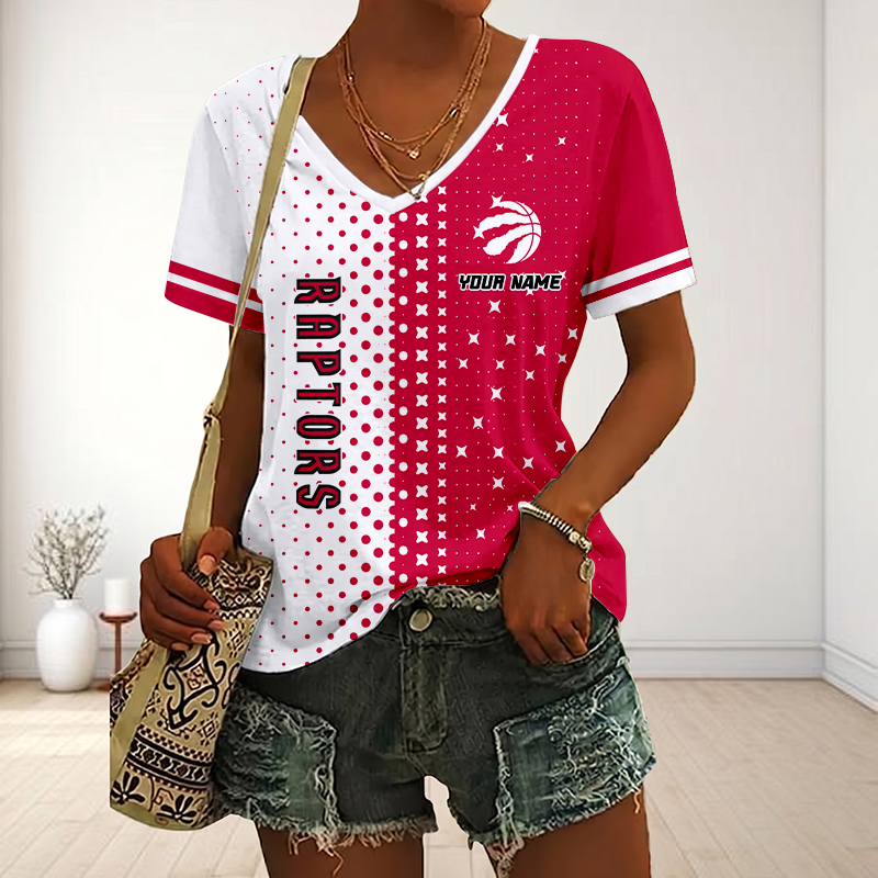 Limited Edition – Customized NBA Toronto Raptors V-Neck Female Shirt
