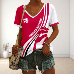 Limited Edition – Customized NBA Toronto Raptors V-Neck Female Shirt