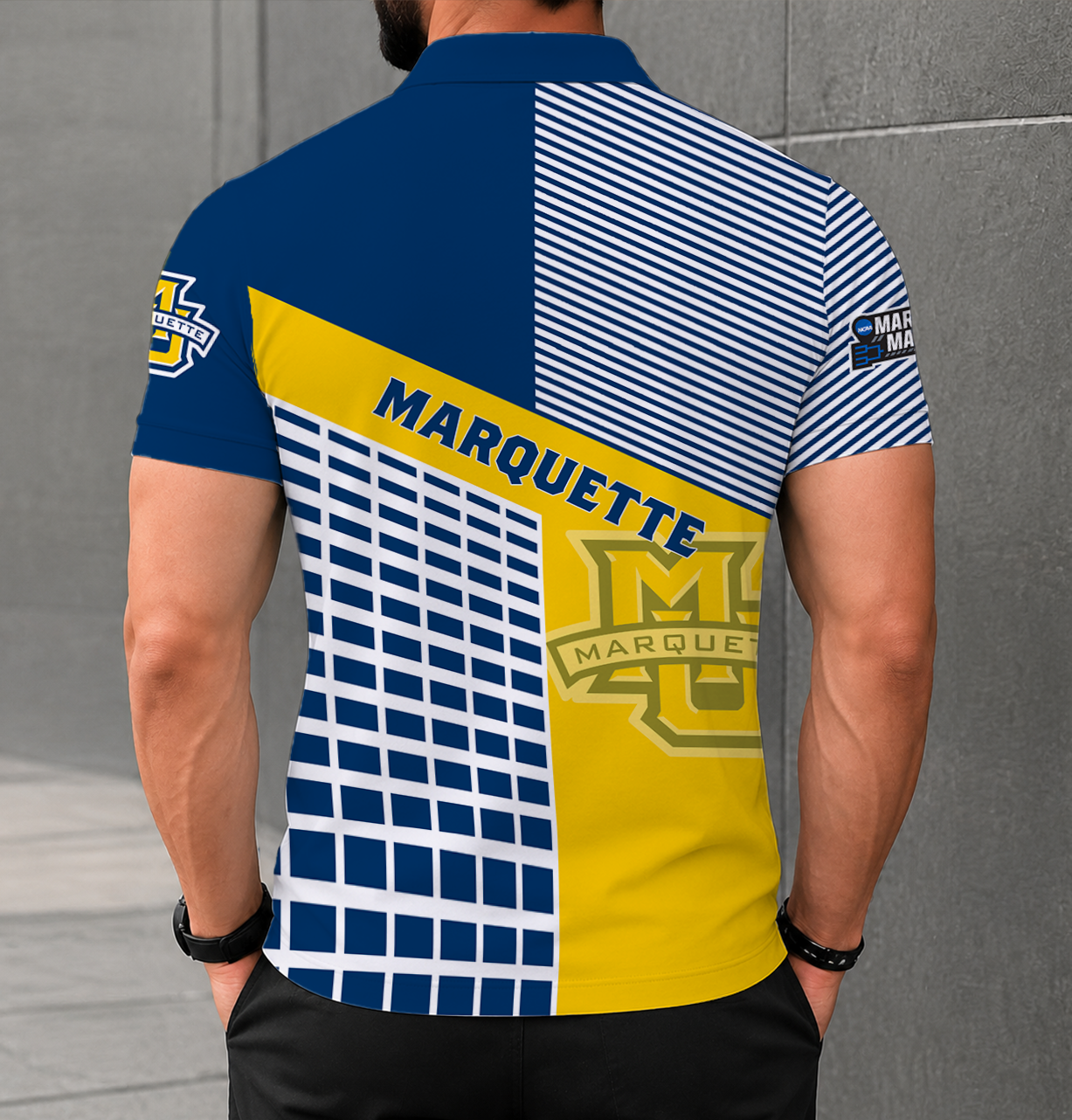 Limited Edition – Customized NCAA Marquette Golden Eagles Polo Shirt - Image 2