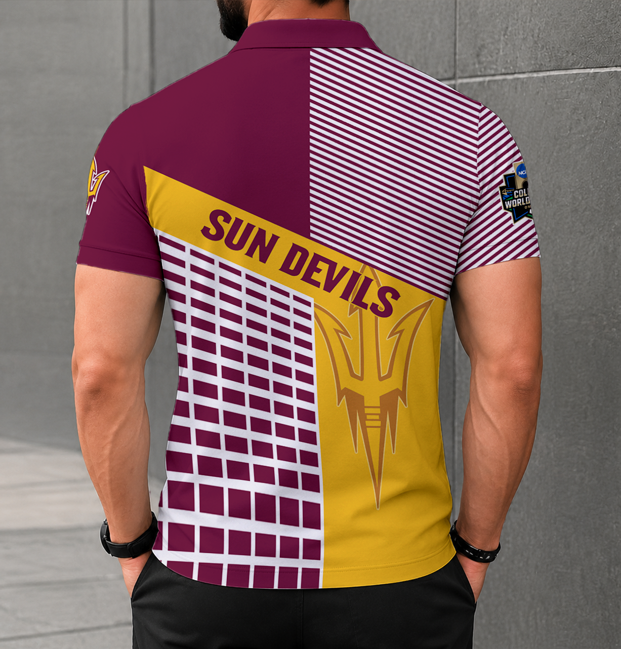 Limited Edition – Customized NCAA Arizona State Sun Devils Polo Shirt - Image 2