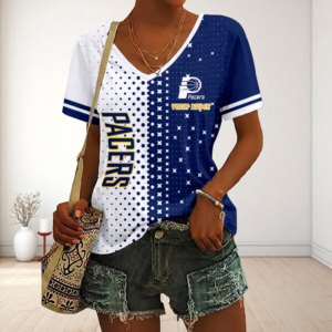 Limited Edition – Customized NBA Indiana Pacers V-Neck Female Shirt