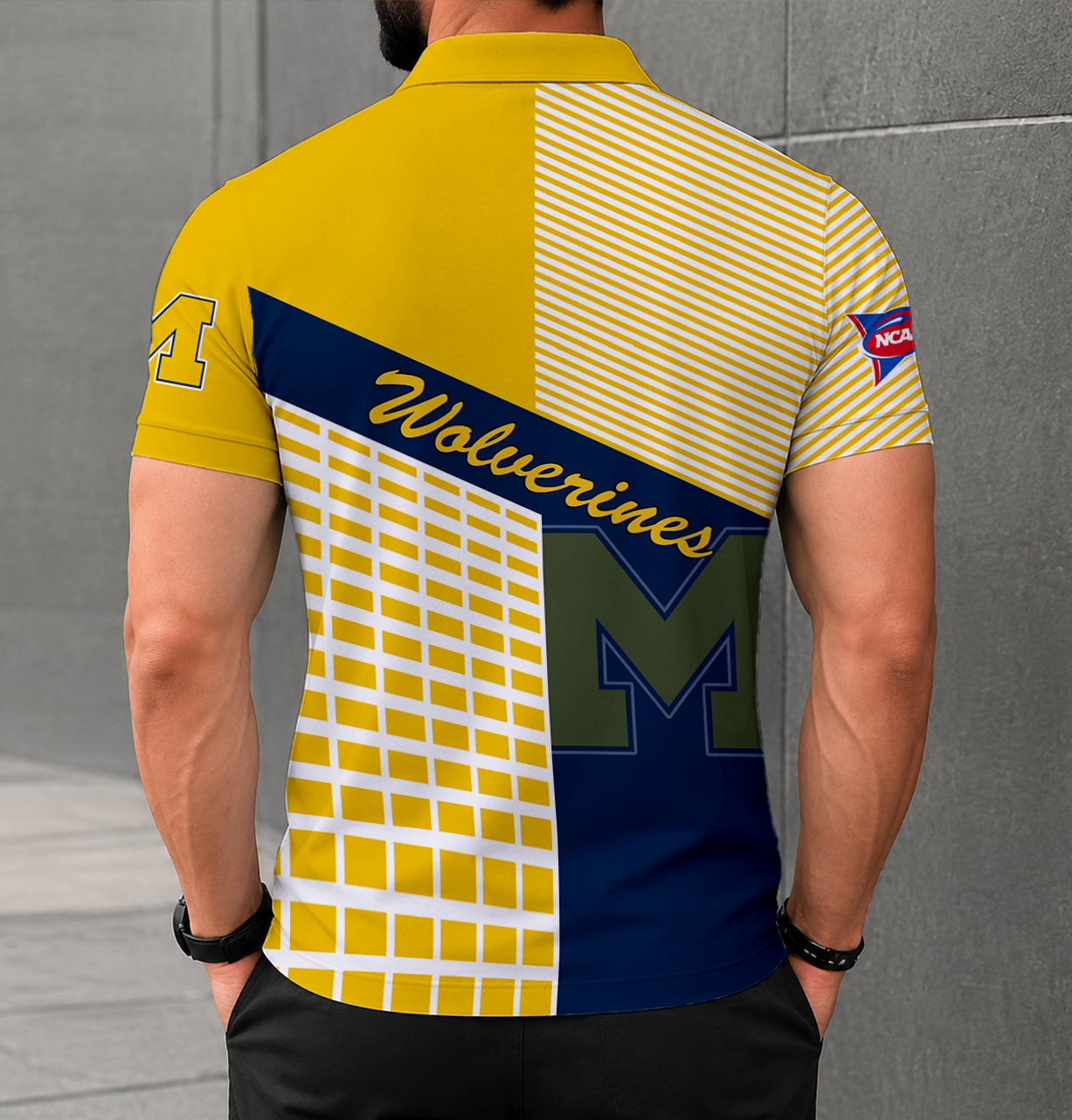 Limited Edition – Customized NCAA Michigan Wolverines Polo Shirt - Image 2