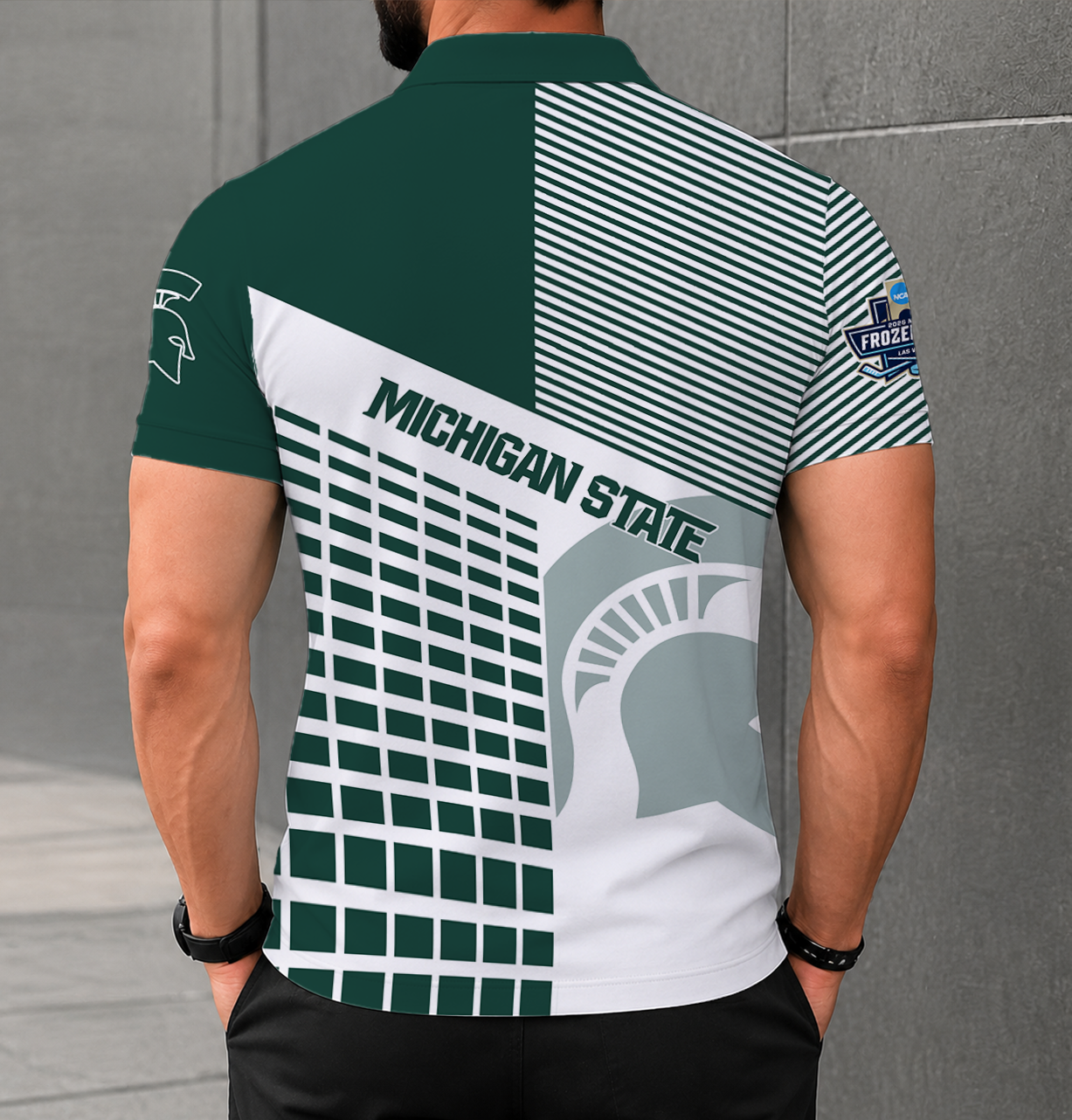 Limited Edition – Customized NCAA Michigan State Spartans Polo Shirt - Image 2
